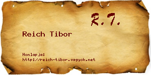 Reich Tibor névjegykártya